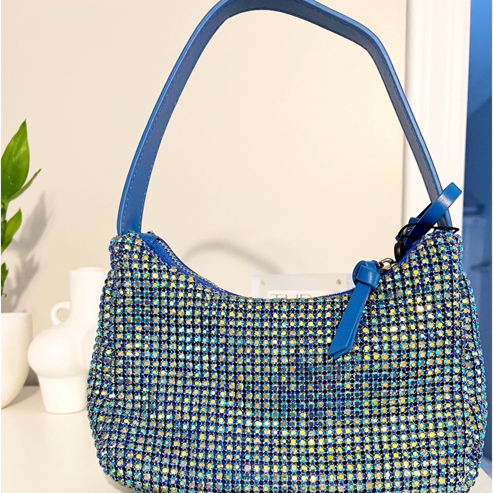 Brandon Blackwood Blue Rhinestone Bag